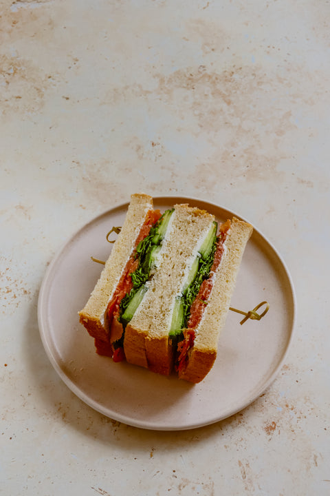 Sandwich saumon concombre aneth